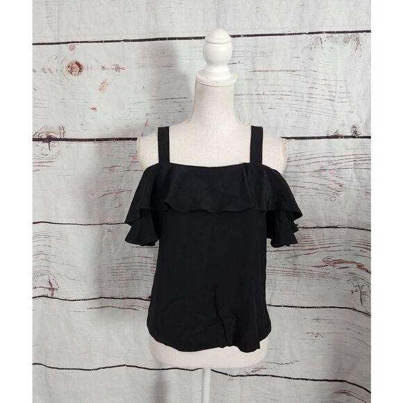 J. Crew Cold Shoulder Silk Blouse Size 2 Petite NWT - Picture 1 of 6
